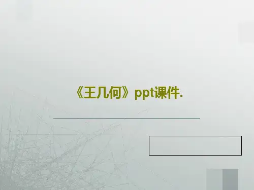 《王几何》ppt课件.共30页文档