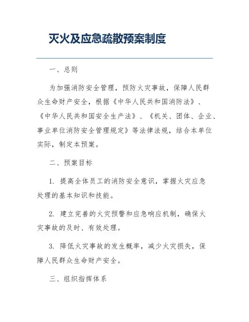 灭火及应急疏散预案制度