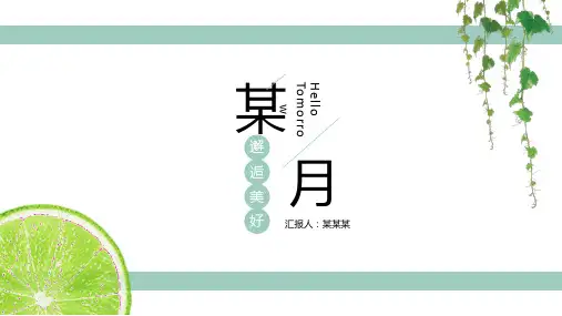 创意柠檬通用PPT模板