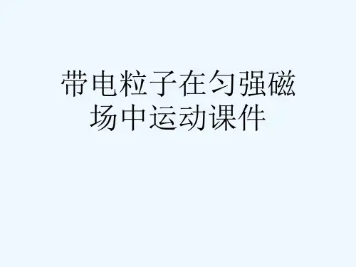带电粒子在匀强磁场中运动课件[可修改版ppt]