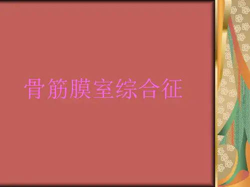 骨筋膜室综合征ppt课件