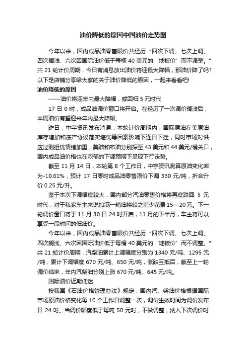 油价降低的原因中国油价走势图