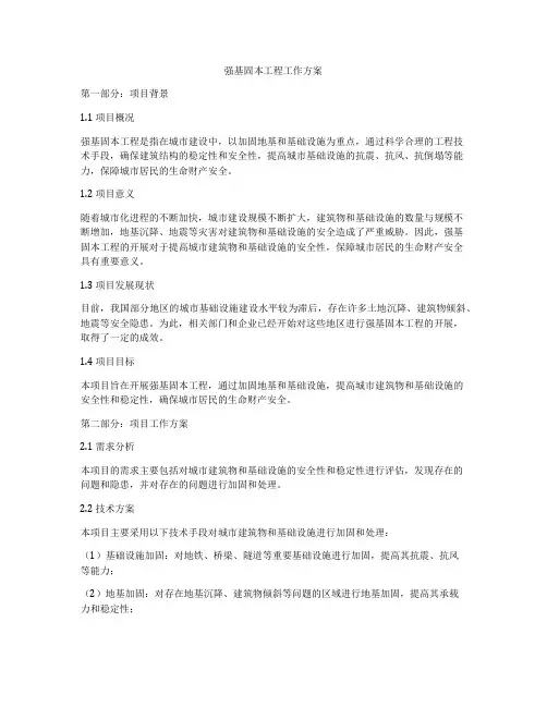 强基固本工程工作方案