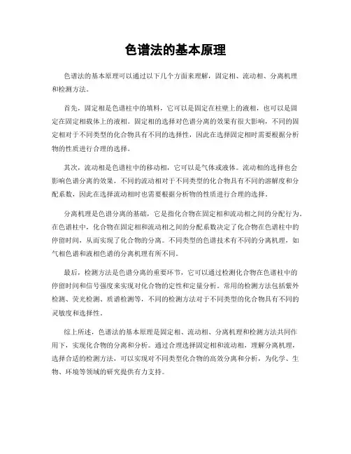 色谱法的基本原理