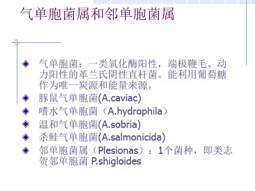 概述： 气单胞菌属和邻单胞菌属