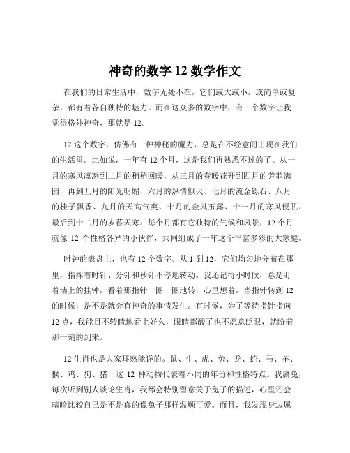 神奇的数字12 数学作文