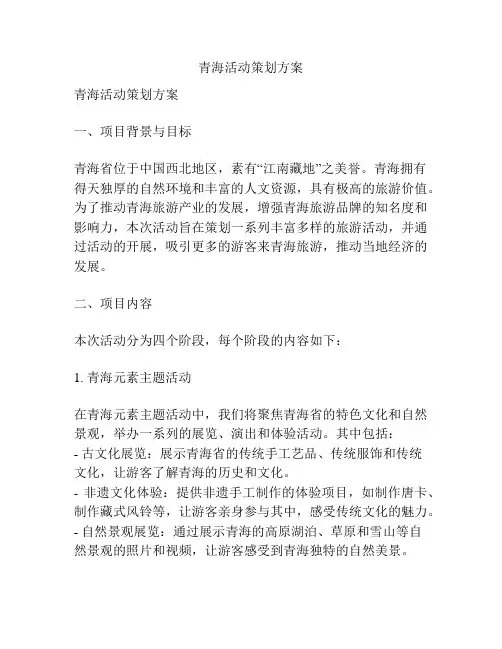 青海活动策划方案