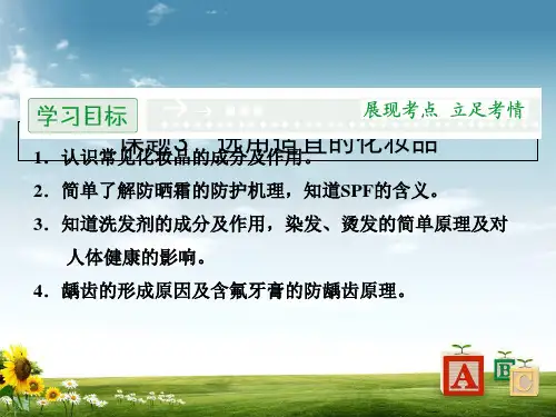 高中化学5-3选用适宜的化妆品同步课件鲁科版选修1