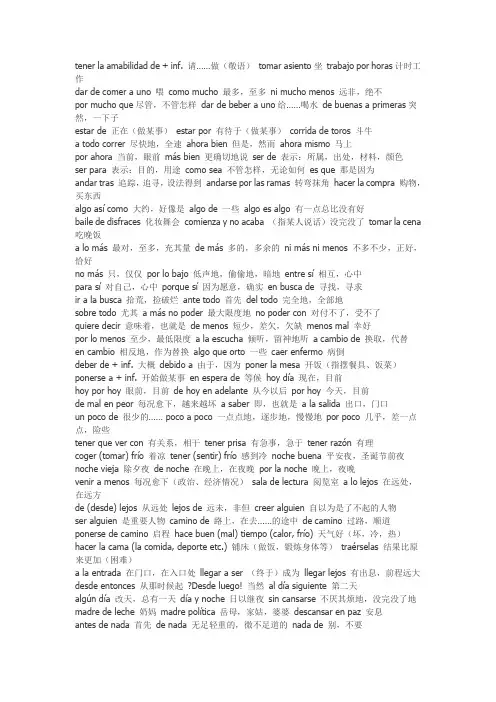 西班牙语常用短语