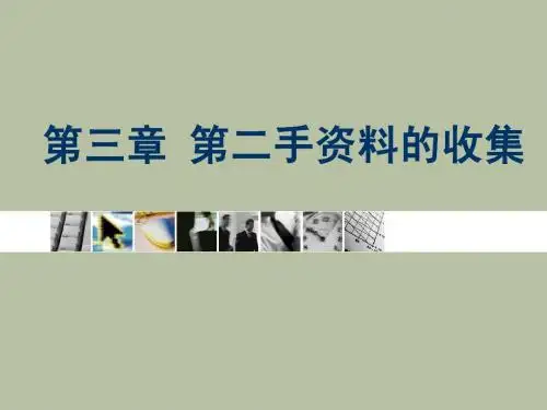 chapter 3 第二手资料的收集