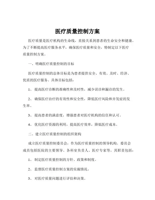 医疗质量控制方案