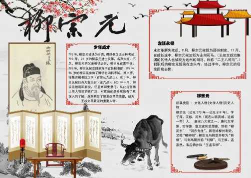 WORD小报：柳宗元小报手抄报电子小报word小报 (3)