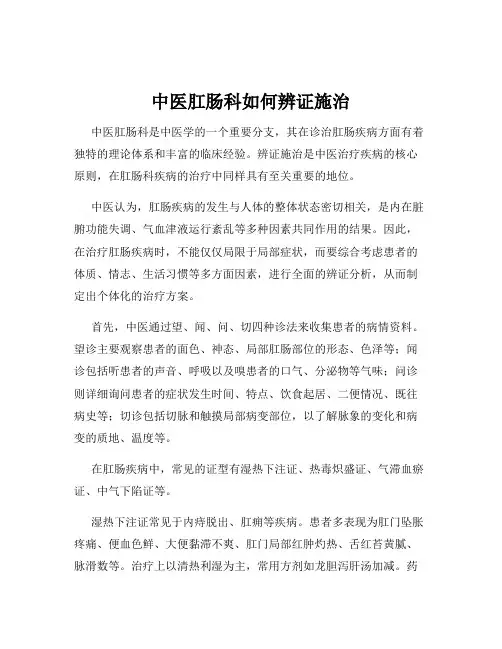 中医肛肠科如何辨证施治