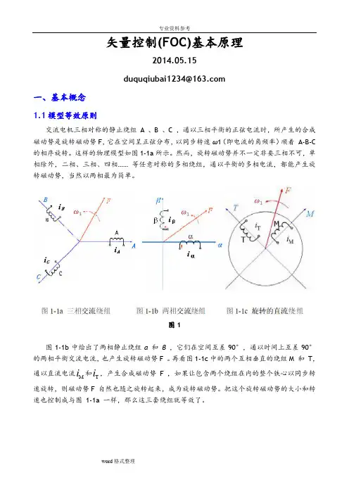 矢量控制(FOC)基本原理