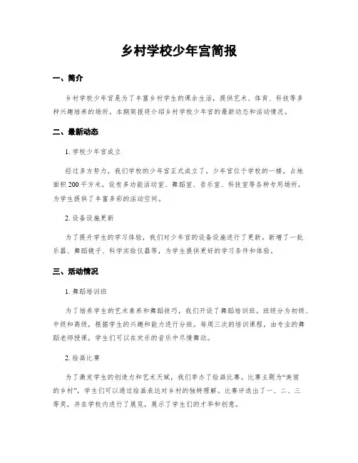 乡村学校少年宫简报