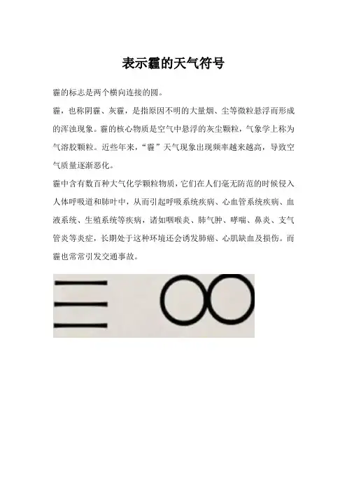 表示霾的天气符号
