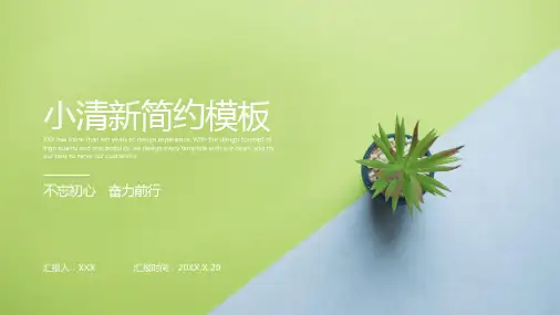 工作总结计划汇报文艺小清新PPT模板