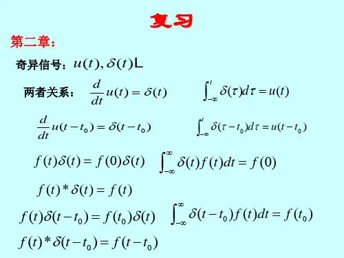 信号与系统知识点概括总结