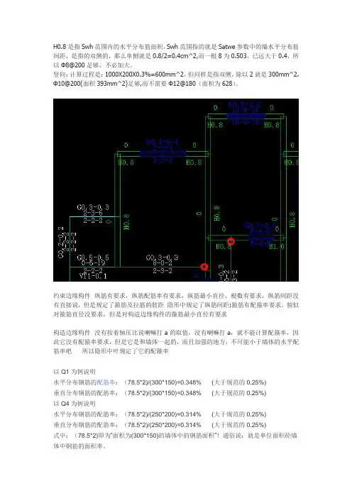 剪力墙配筋注意事项