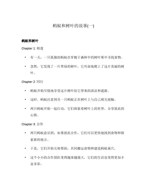 蚂蚁和树叶的故事(一)