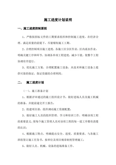 施工进度计划说明