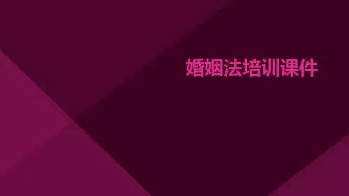 婚姻法培训课件