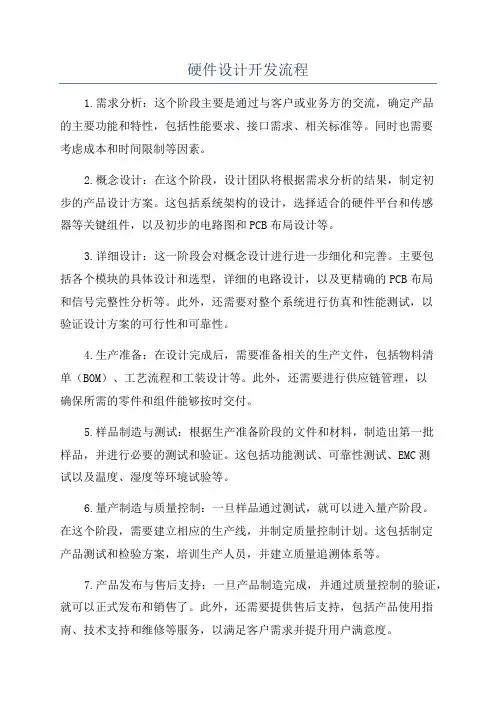 硬件设计开发流程