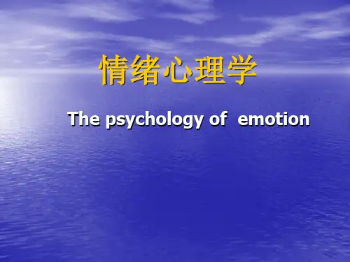 情绪的概述