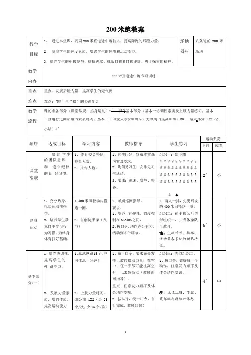 200米跑教案.pptx