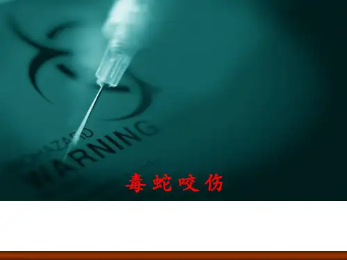 毒蛇咬伤的诊断与鉴别诊断