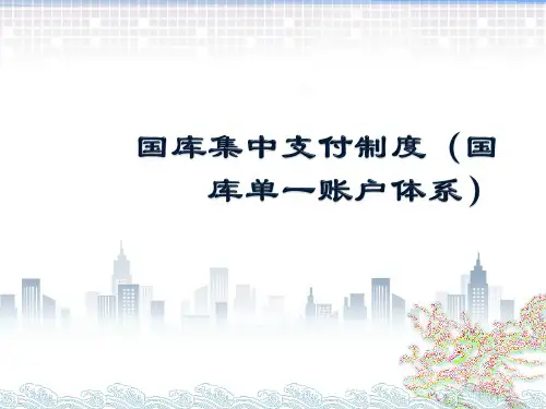 政府会计(第五版)课件： 国库集中支付制度(国库单一账户体系)