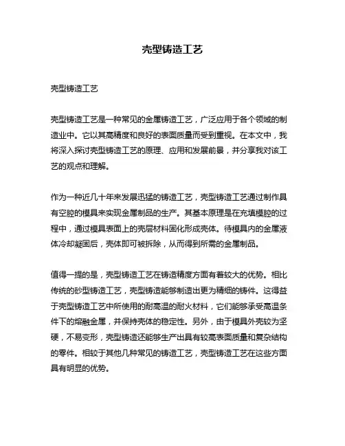 壳型铸造工艺