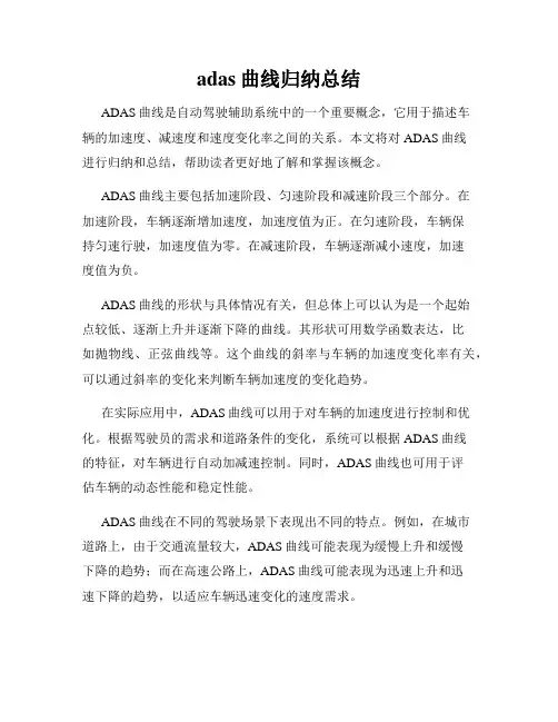 adas曲线归纳总结