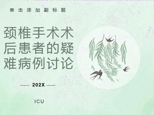 颈椎术后患者的疑难病例讨论