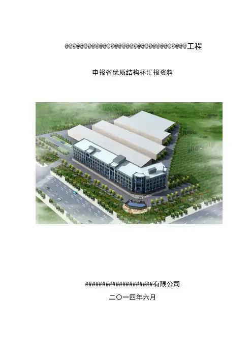 省优质结构杯汇报材料