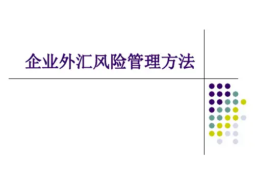 5企业外汇风险管理方法要点
