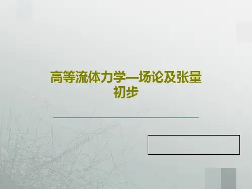 高等流体力学—场论及张量初步67页PPT