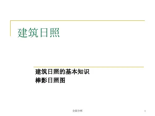 建筑日照 建筑日照的基本知识 棒影日照图(高教知识)