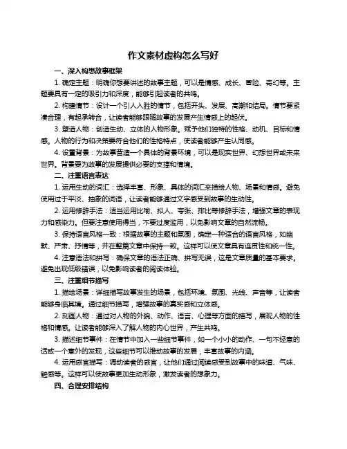作文素材虚构怎么写好