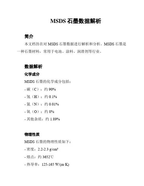 MSDS石墨数据解析