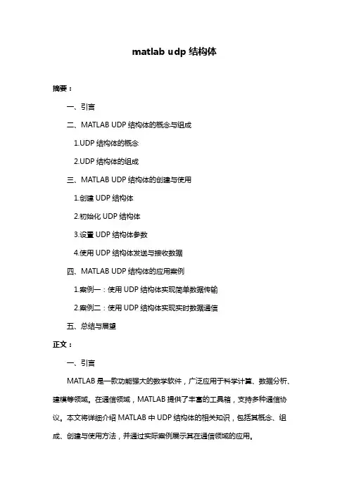 matlab udp结构体