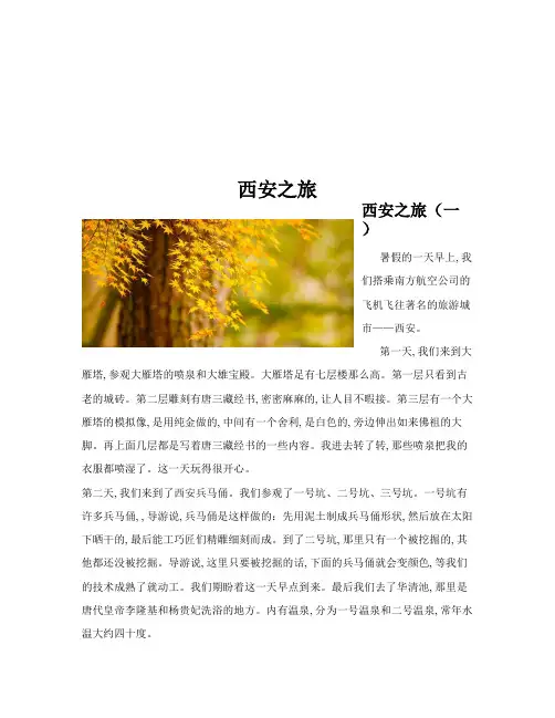 西安之旅(共10篇)