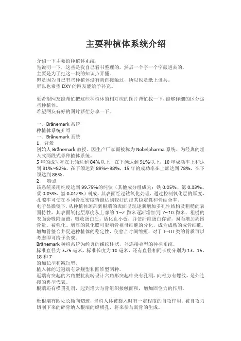 主要种植体系统介绍