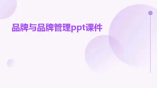 品牌与品牌管理ppt课件