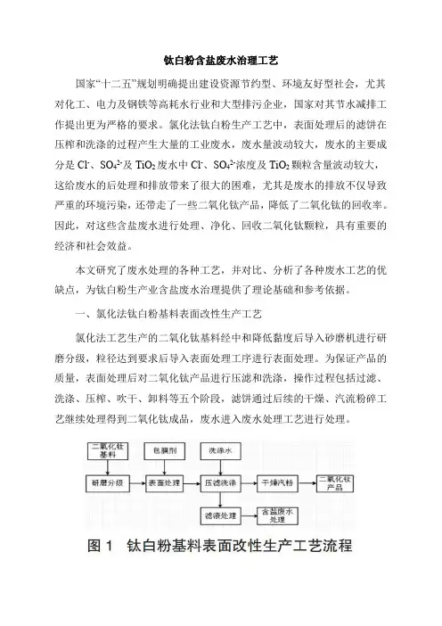 钛白粉含盐废水治理工艺