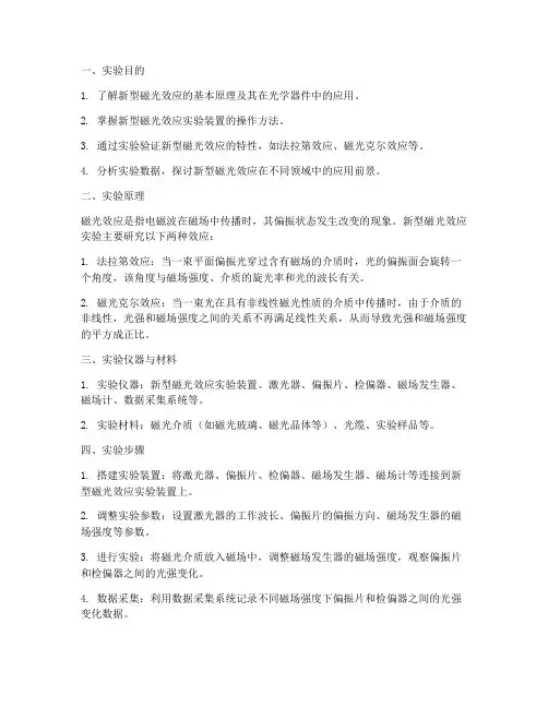 新型磁光效应实验报告