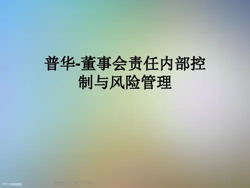 普华-董事会责任内部控制与风险管理