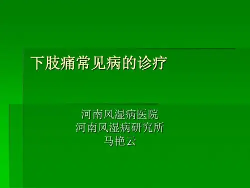 膝关节疼痛治疗ppt课件