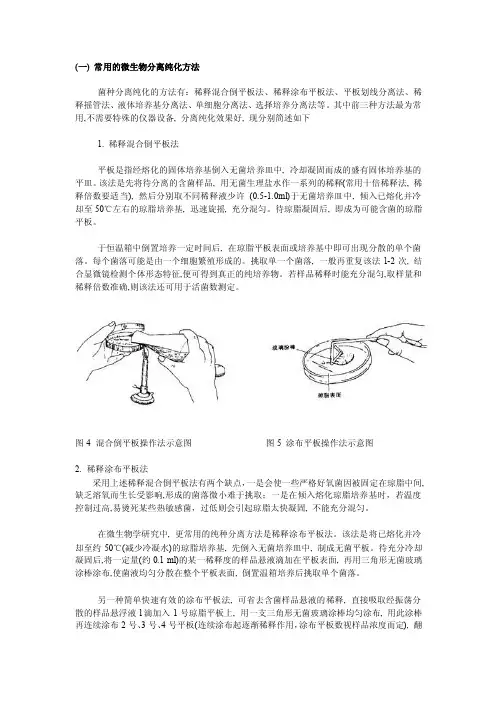 常用的微生物分离纯化方法[整理版]