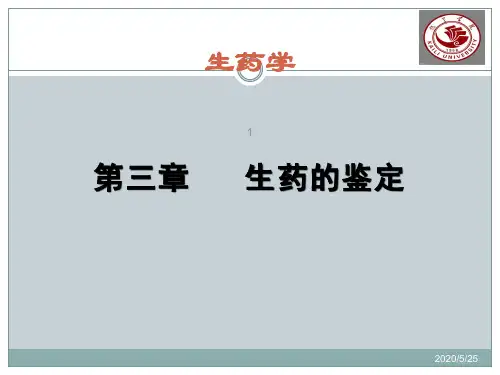 第3章 生药的鉴定(人卫6版)